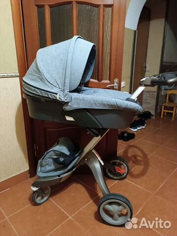 Коляска Dsland - Stokke 2В1 V8 цвет серый джинс