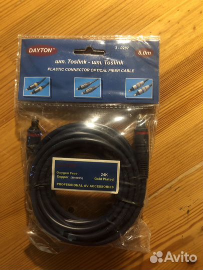 Оптический кабель toslink