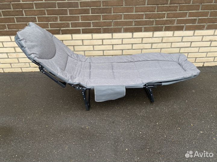 Раскладушка туристическая с матрасом