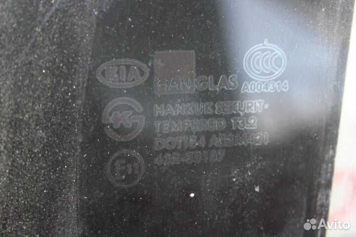 Стекло двери задней левой для Kia Shuma 2