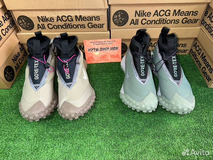 Nike acg mountain fly gore tex clay green khaki