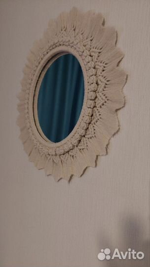 Зеркало солнышко макраме