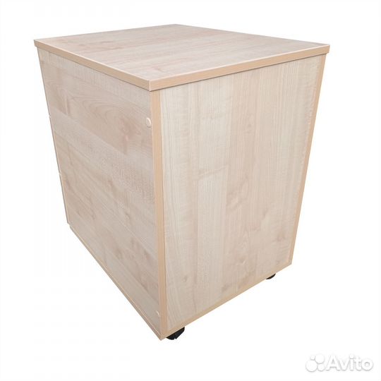 Тумба офисная 3 ящика Клён на колёсах
