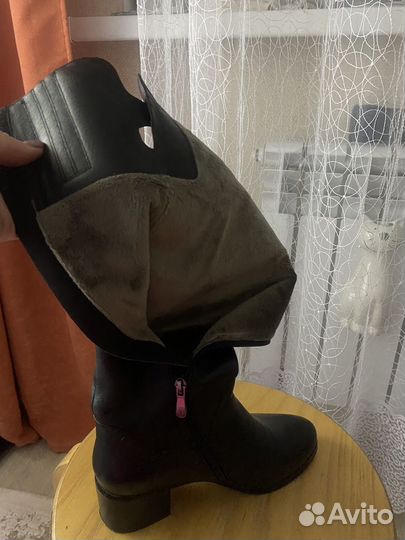 Сапоги женские демисезонные, кожаные, 36 р