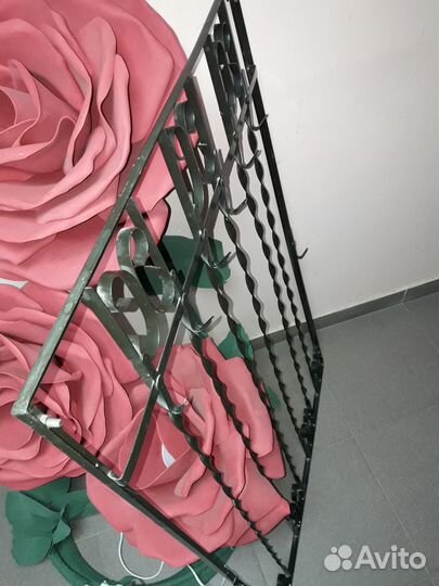 Стальная кованная вешалка с крючками (Доставка)