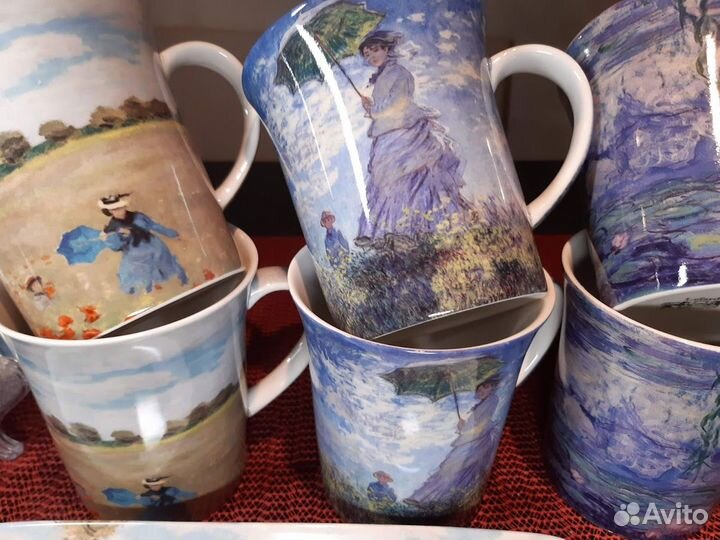 Кружки и блюда с изображением работ К. Моне