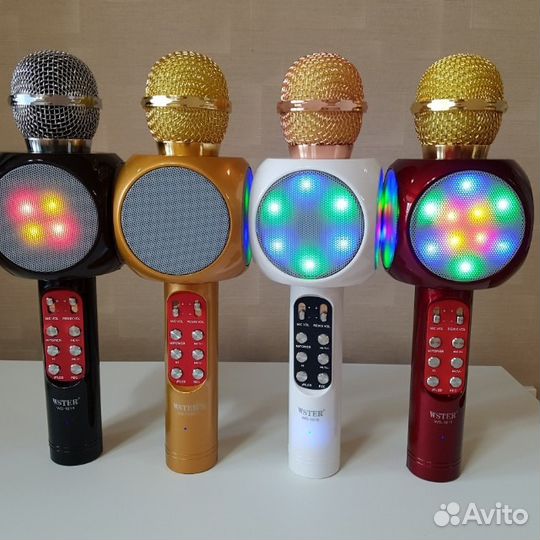Караоке микрофон беспроводной с цветомузыкой 1816