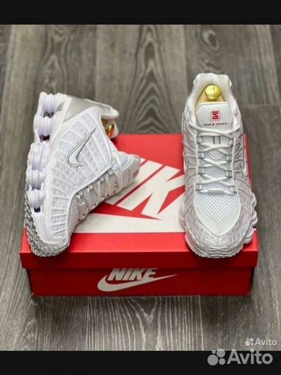 Кроссовки Nike Shox TL White. Люкс