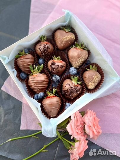 Клубника В шоколаде подарочные боксы 1 сентября