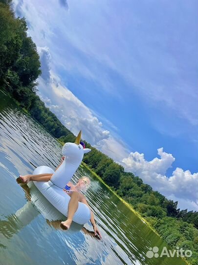 Надувной круг единорог