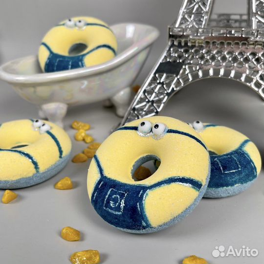 Бомбочки для ванны ручной работы «Миньоны»