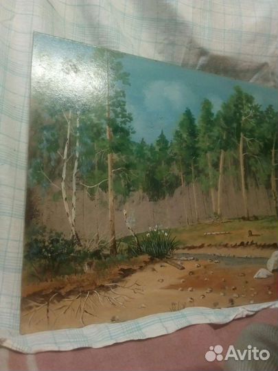 Картина маслом,оргалит, холст