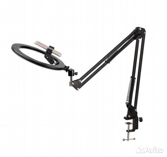 Кольцевая лампа 26 см с креплением к столу