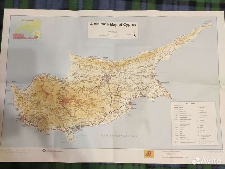 Карта острова Кипр