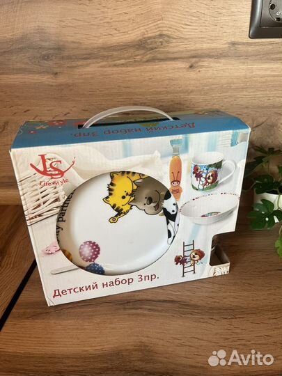 Детский керамический набор посуды