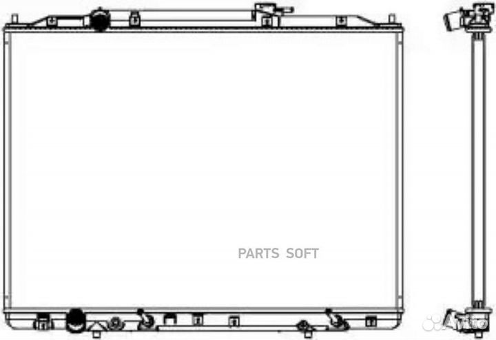 Радиатор honda pilot/ridgrline 08- 3.5