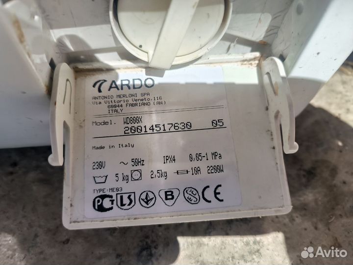 Стиральная машина ardo WD800X