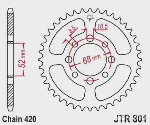 Звезда ведомая JTR801 33