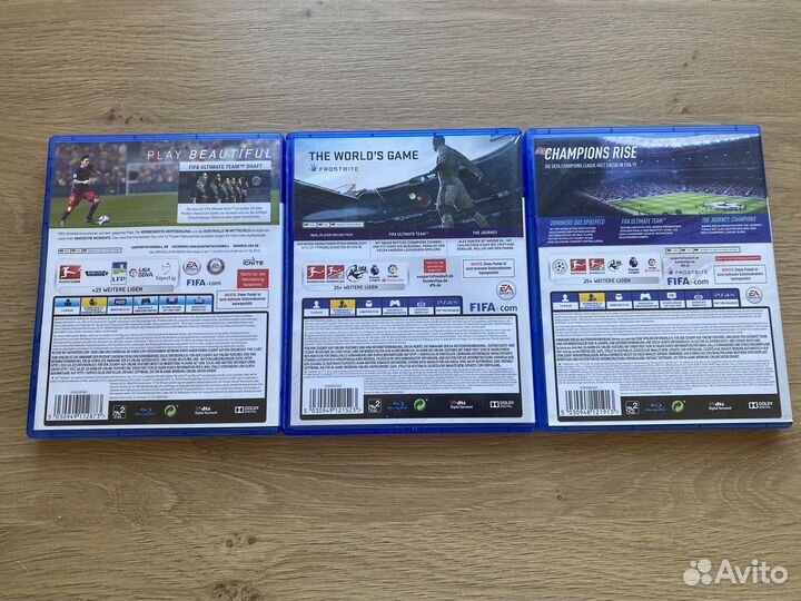 3 игры на PS4 Fifa 16, 18, 19