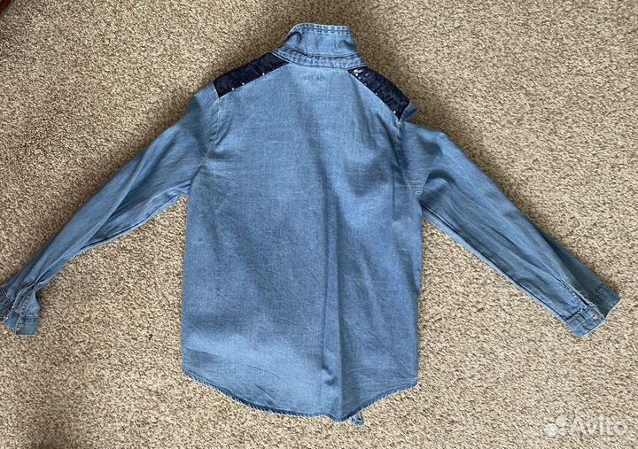 Джинсовая рубашка Kiabi новая 140