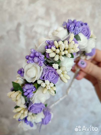 Ободок с цветами