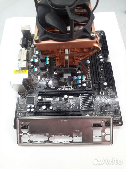 Материнская плата FM2A55M-DGS + A10-5700 + Cooler