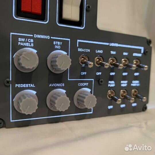 Панель переключателей Цессна 172 для авиасимулятор