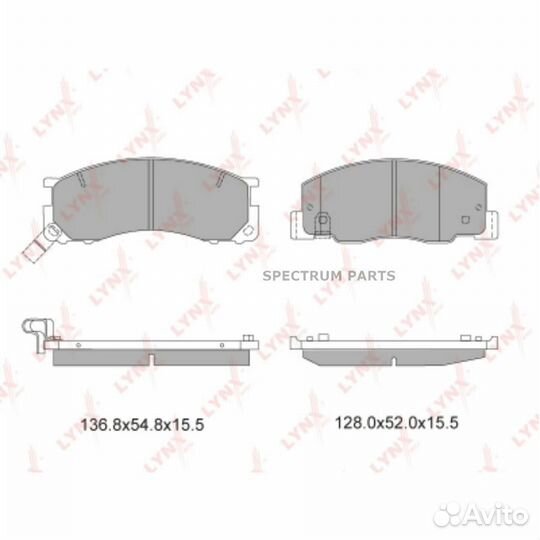 Колодки тормозные дисковые перед lynxauto BD7512