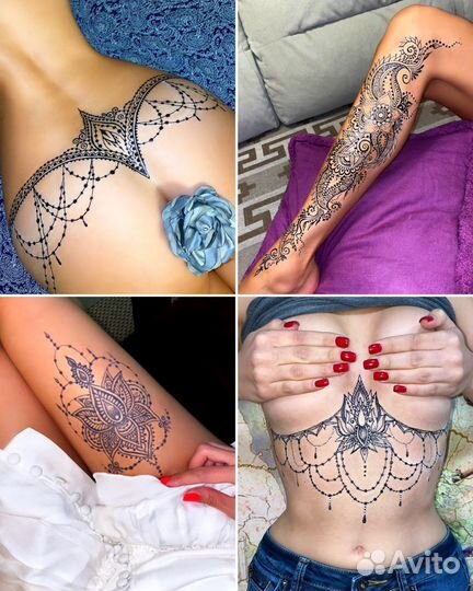 Мехенди / Временное тату / Хна / Джагуа / Роспись