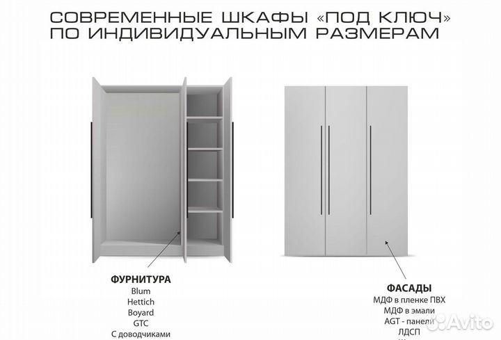 Гардеробная купе от фабрики