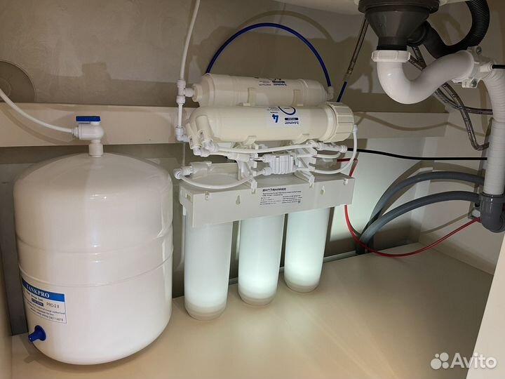 Установка фильтра для воды. Atoll, Барьер, Гейзер