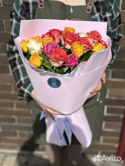 Розы 11-21-41 шт моно букет, Цветы