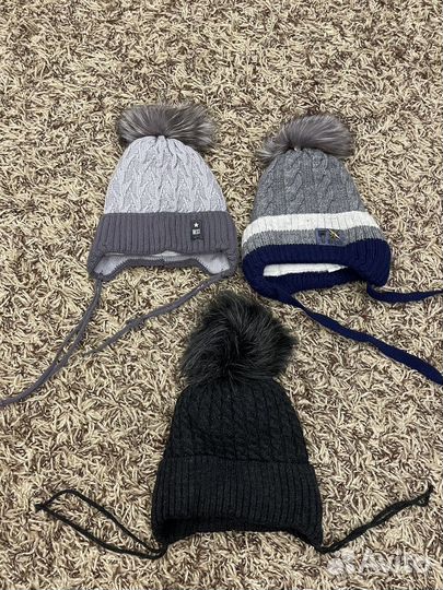 Шапки зимние для мальчика новые 48-50