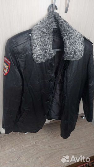 Кожаная куртка полиция мужская 52 54 новая