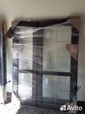 Дверь двустворчатая штульп 1300*2100 мм коричневая