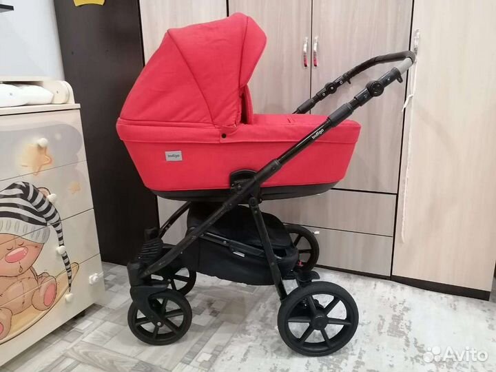 Коляска 3в1 Indigo broco F - Br 08 (красный)