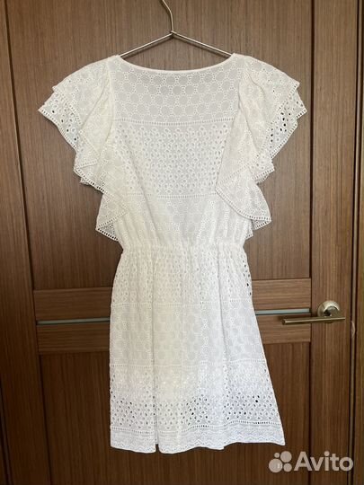 Белое платье из шитья S