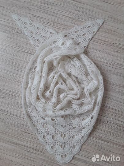 Шаль бактус шарф мохер ручная работа