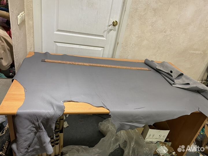 Натуральная кожа крс 1,4 мм цв. серый шкура 181дм2