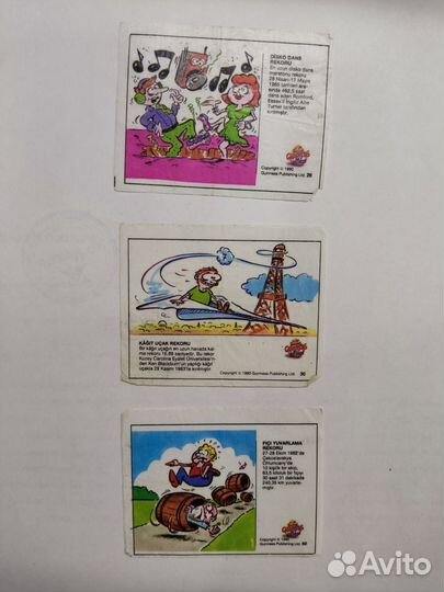 Вкладыши от жевачек