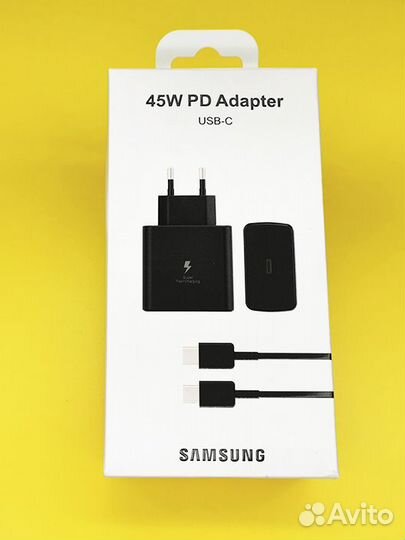 Супер быстрая зарядка Samsung 45W с кабелем