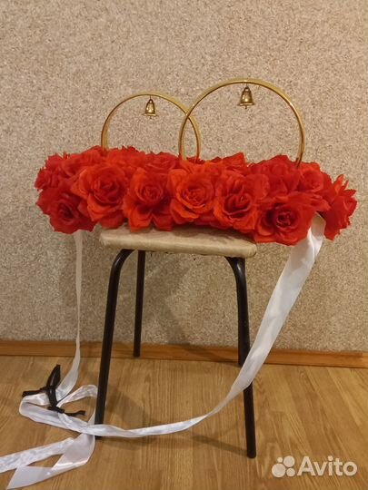 Свадебные кольца на машину