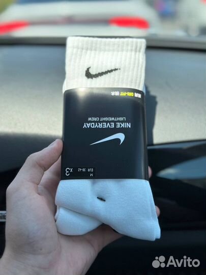 Носки nike высокие белые