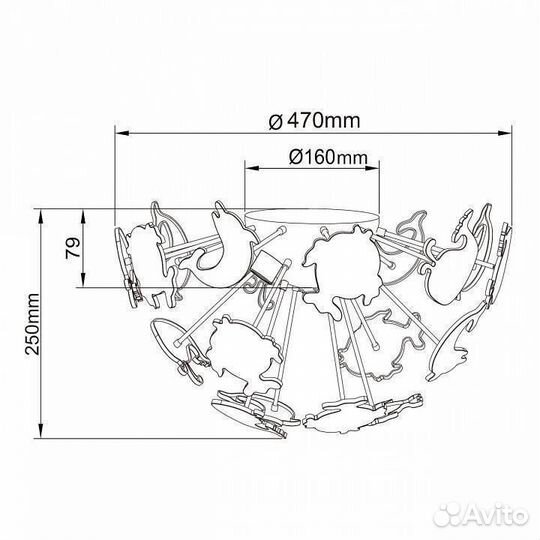 Потолочная люстра MW-Light Улыбка 11 365014605