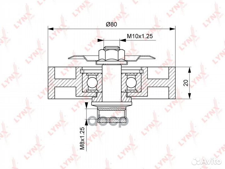 Ролик натяжной приводного ремня PB5046 lynxauto