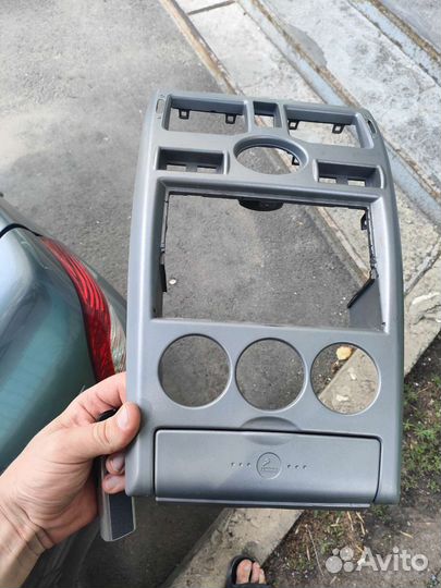 Консоль на priora под 2 дин магнитолу