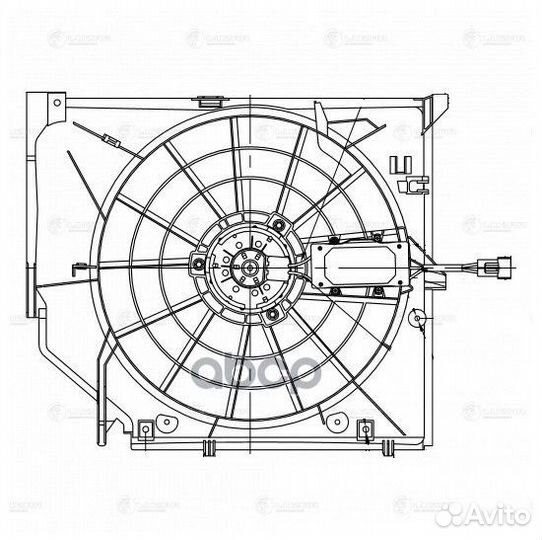 Вентилятор радиатора охлаждения с кожухом для а