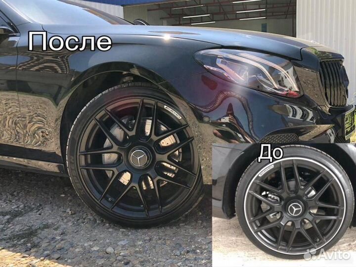 Антихром обода дисков Mercedes 63 AMG