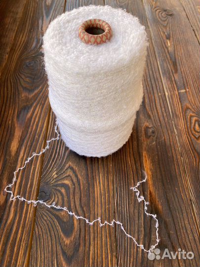 Пряжа итальянская бобиная букле с эластаном