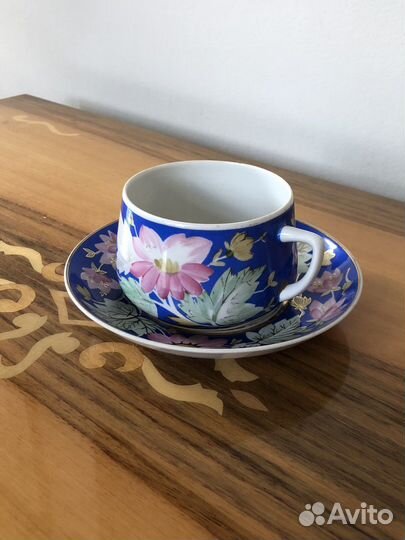 Чайная пара Шиповник Вербилки 1950 г